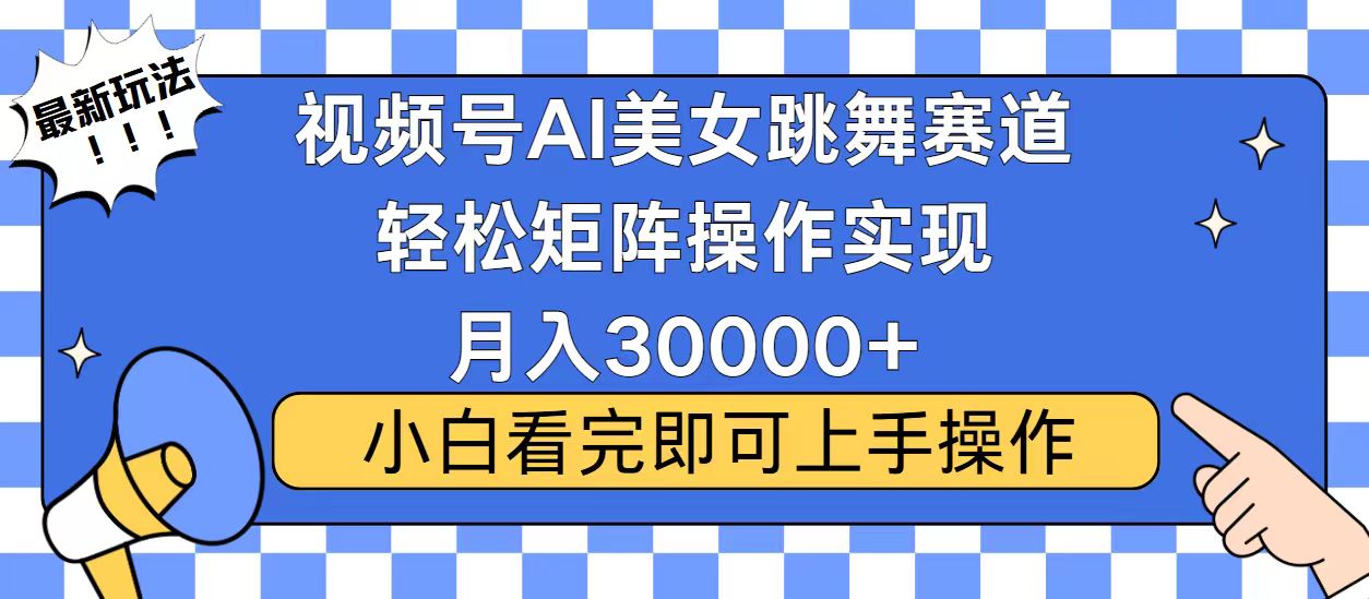 视频号蓝海赛道玩法，当天起号，拉爆流量收益，小白也能轻松月入30000+-梦凌网创