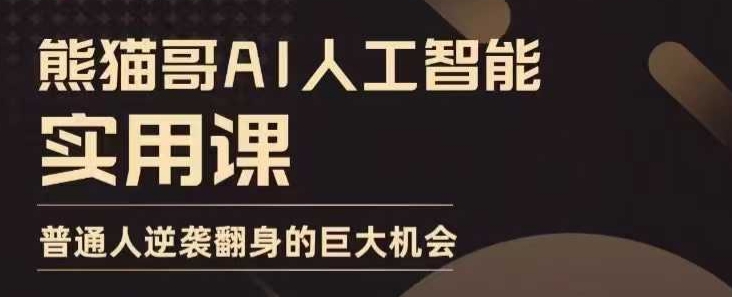 AI人工智能实用课，实在实用实战，普通人逆袭翻身的巨大机会-梦凌网创