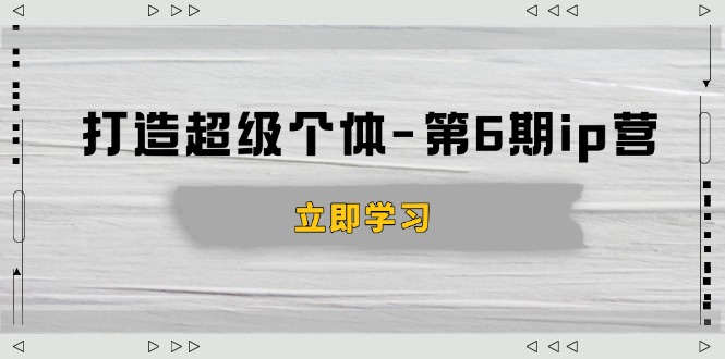 打造 超级个体-第6期ip营：商业认知,产品设计,成交演练,解决知识变现难题-梦凌网创