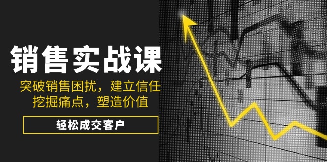 销售实战课，突破销售困扰，建立信任，挖掘痛点，塑造价值，轻松成交客户-梦凌网创