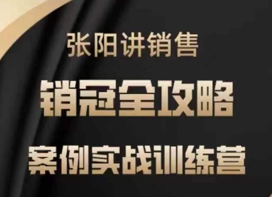 张阳讲销售实战训练营，​案例实战训练，销冠全攻略-梦凌网创
