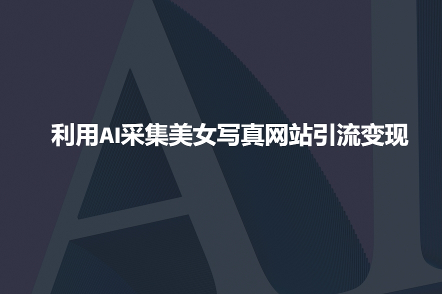 利用AI采集美女写真网站引流变现，引流嘎嘎的-梦凌网创