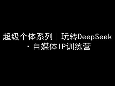 超级个体系列，玩转DeepSeek·自媒体IP训练营，deepseek教程-梦凌网创