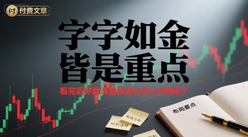 付费文章：字字如金 皆是重点， 看完后 你就清楚该怎么在大A布局了-梦凌网创