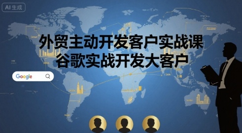 外贸主动开发客户实战课，谷歌实战开发大客户-梦凌网创