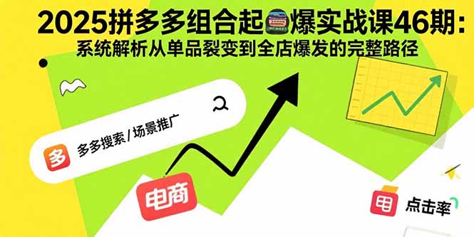 2025拼多多组合起爆实战课46期：系统解析从单品裂变到全店爆发的完整路径-梦凌网创