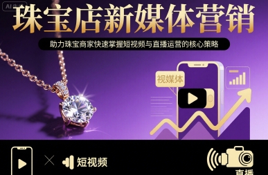 珠宝店新媒体营销，助力珠宝商家快速掌握短视频与直播运营的核心策略-梦凌网创