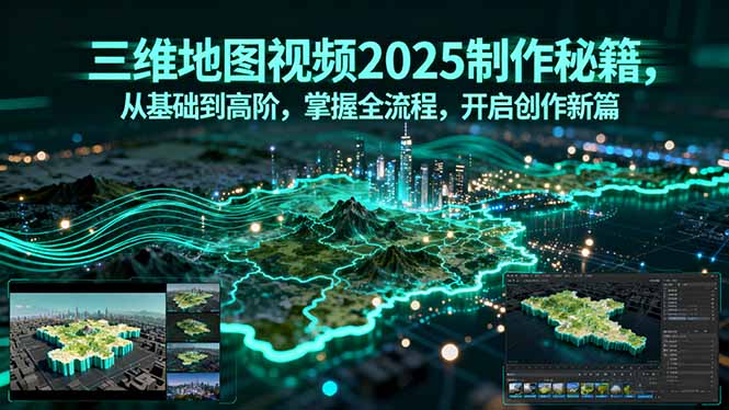 三维地图视频2025制作秘籍，从基础到高阶，掌握全流程，开启创作新篇-梦凌网创