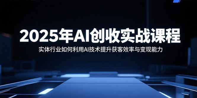 2025年AI创收实战课程：实体行业如何利用AI技术提升获客效率与变现能力-梦凌网创