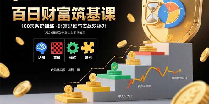 百日财富筑基课：认知+策略+实操+案例拆解  实现从创富到守富全周期能力-梦凌网创