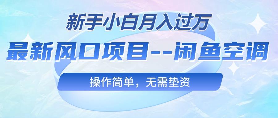 最新风口项目—闲鱼空调，新手小白月入过万，操作简单，无需垫资-梦凌网创