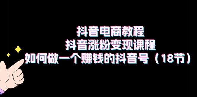 抖音电商教程：抖音涨粉变现课程：如何做一个赚钱的抖音号(18节-梦凌网创