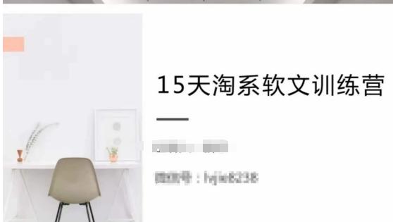 15天淘系软文训练营，跟年入50万的淘系软文导师，学习月收过万的淘系软文-梦凌网创
