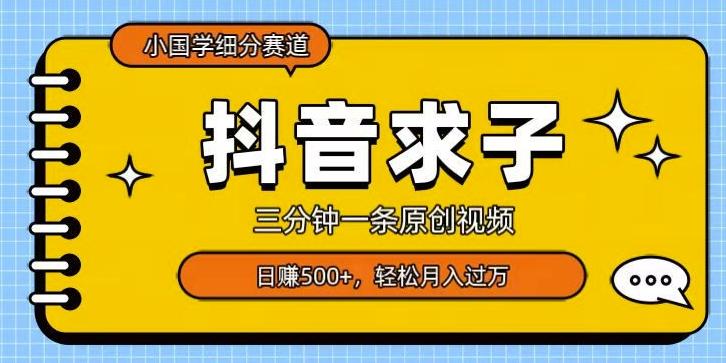 小国学细分赛道，三分钟一条原创视频，日赚500+，可矩阵复制-梦凌网创