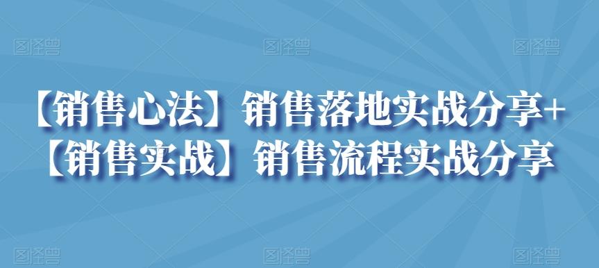 【销售心法】销售落地实战分享+【销售实战】销售流程实战分享-梦凌网创