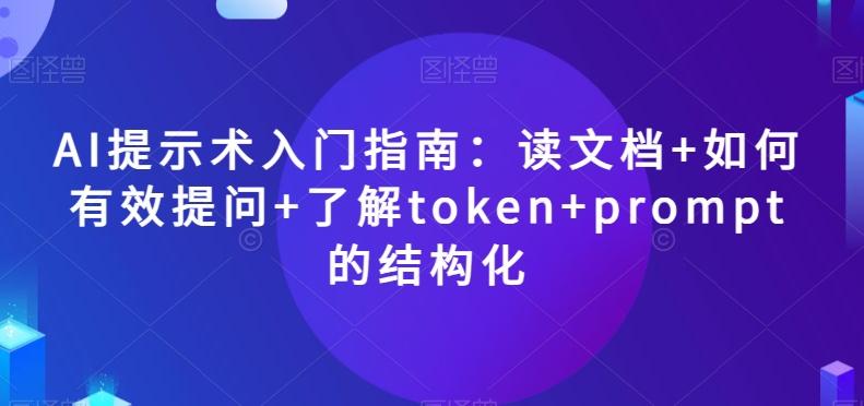 AI提示术入门指南：读文档+如何有效提问+了解token+prompt的结构化【揭秘】-梦凌网创
