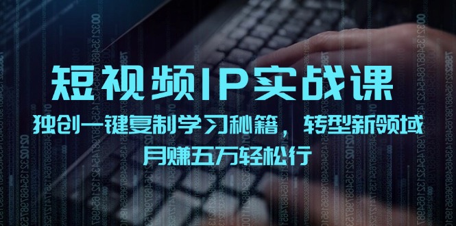 短视频IP实战课，独创一键复制学习秘籍，转战新领域，月赚五万轻松行-梦凌网创