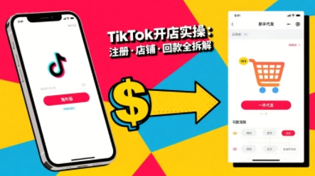 TikTok从开店到投流的进阶课，从基础实操到高阶技巧一网打尽-梦凌网创