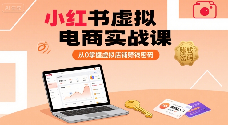 小红书虚拟电商实战课，从0掌握虚拟店铺賺钱密码(更新)-梦凌网创