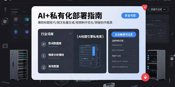 AI+私有化部署指南 爆款标题技巧/图文批量生成/视频制作优化/突破创作瓶颈-梦凌网创