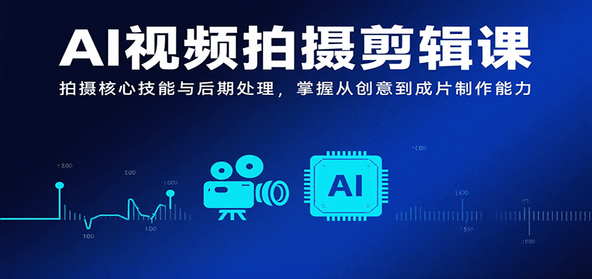 AI视频拍摄剪辑课，拍摄核心技能与后期处理，掌握从创意到成片制作能力-梦凌网创