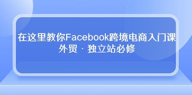 在这里教你Facebook跨境电商入门课，外贸·独立站必修-梦凌网创