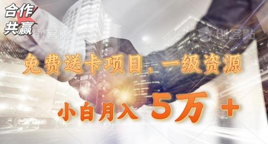免费送卡项目，一级资源，小白月入5万+-梦凌网创