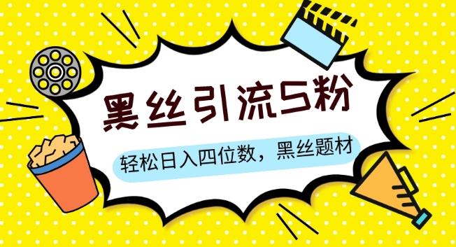 S粉变现，轻松日入四位数，黑丝题材+情感话术【揭秘】-梦凌网创