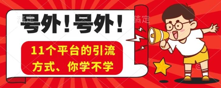 实操11个热门平台引流方法、私域教程看完不走弯路！-梦凌网创