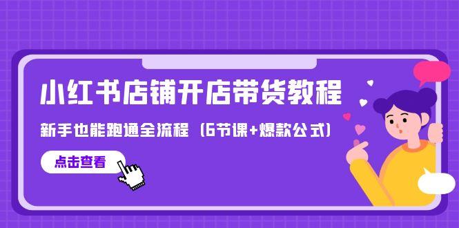 (9883期)最新小红书店铺开店带货教程，新手也能跑通全流程(6节课+爆款公式)-梦凌网创