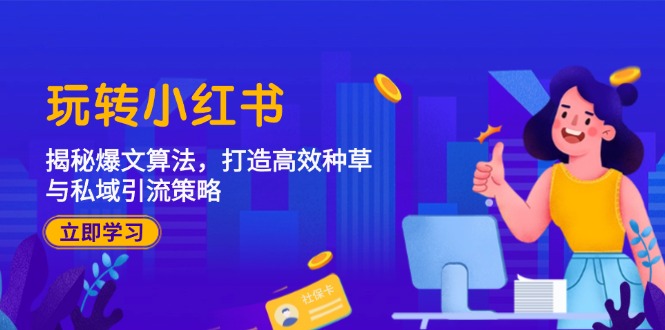玩转小红书：揭秘爆文算法，打造高效种草与私域引流策略-梦凌网创