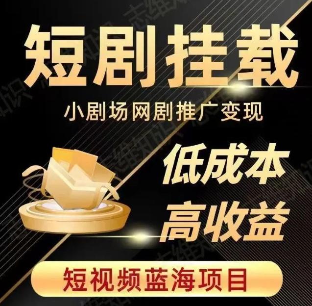 2023短视频蓝海项目，抖音快手短剧推广变现教程，低成本高收益-梦凌网创