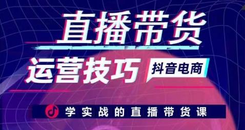 直播带货运营技巧，学实战的直播带货课-梦凌网创