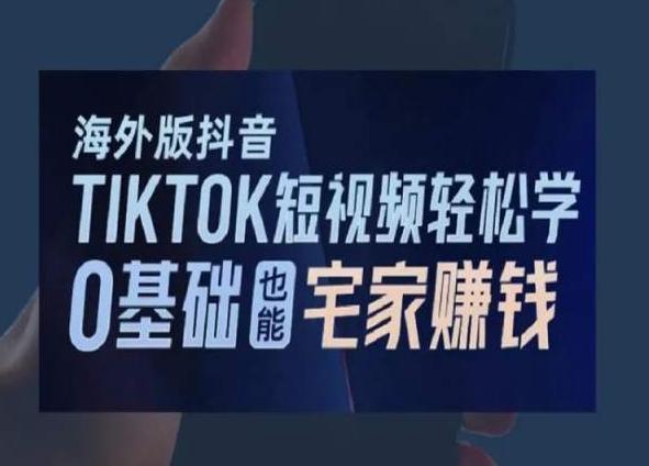 海外版抖音TikTok短视频轻松学，0基础宅家也能赚钱-梦凌网创
