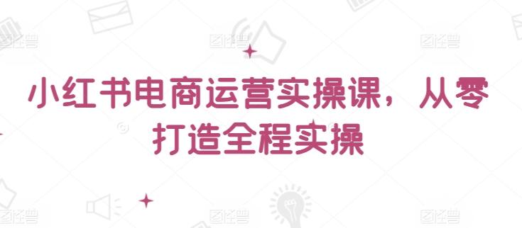 小红书电商运营实操课，​从零打造全程实操-梦凌网创