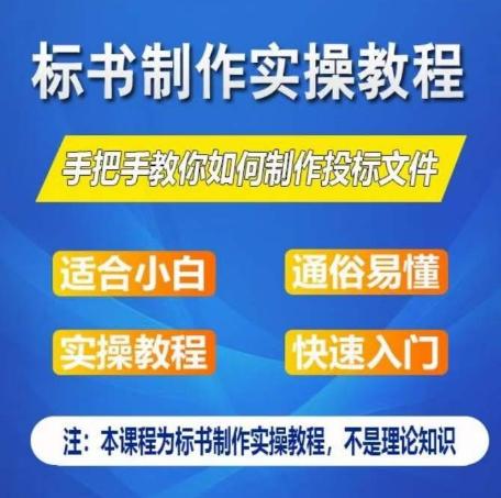 标书制作实操教程，手把手教你如何制作授标文件，零基础一周学会制作标书-梦凌网创