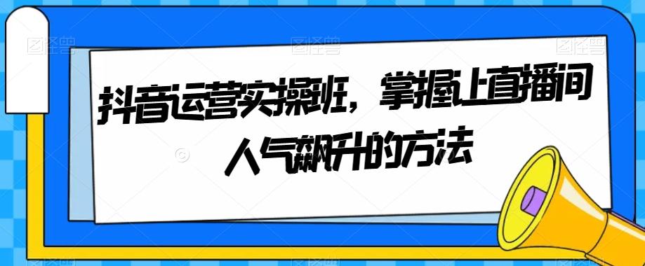 抖音运营实操班，掌握让直播间人气飙升的方法-梦凌网创