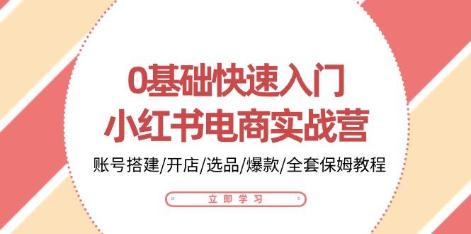 0基础快速入门-小红书电商实战营：账号搭建/开店/选品/爆款/全套保姆教程-梦凌网创