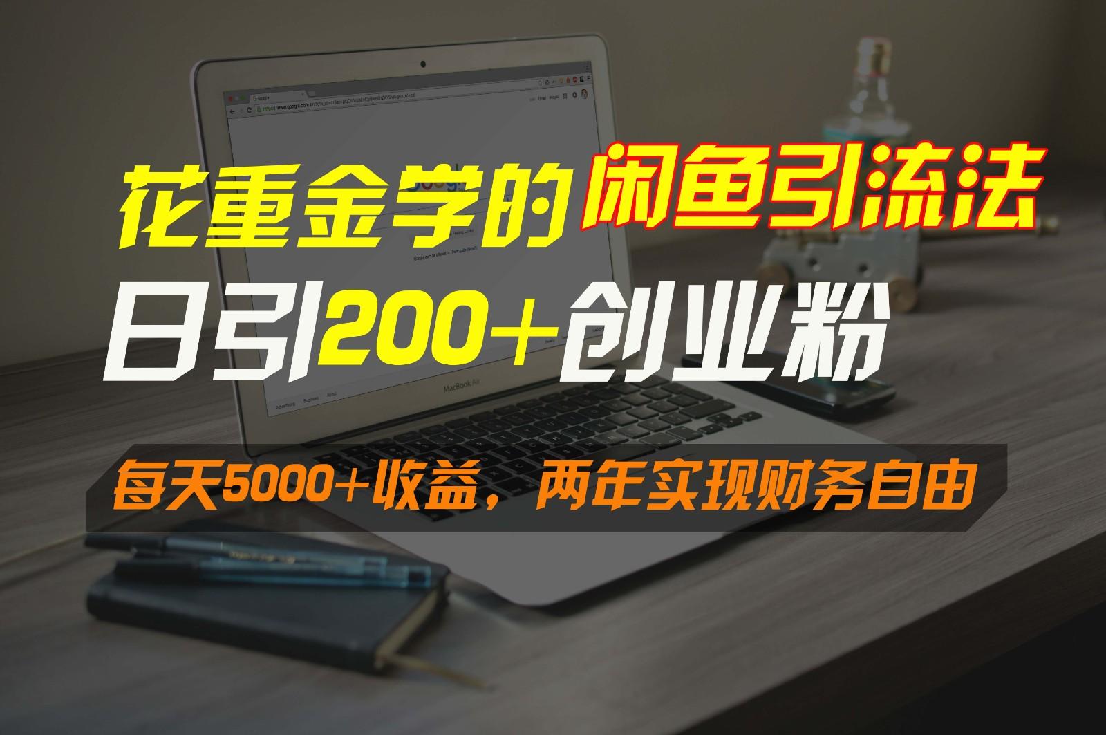 花重金学的闲鱼引流法，日引流300+创业粉，每天5000+收益，两年实现财务自由-梦凌网创