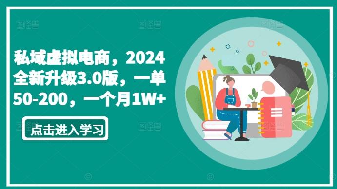私域虚拟电商，2024全新升级3.0版，一单50-200，一个月1W+【揭秘】-梦凌网创