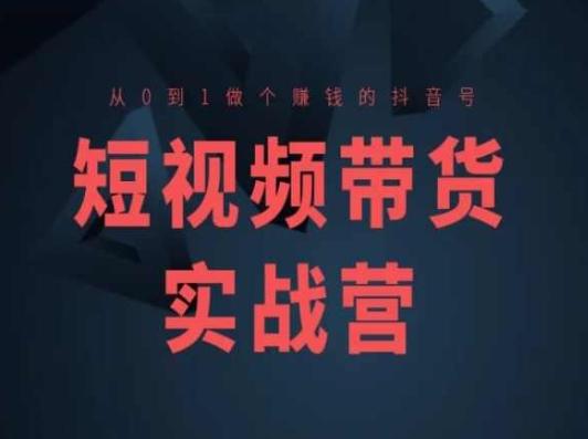 短视频带货实战营(高阶课)，从0到1做个赚钱的抖音号-梦凌网创