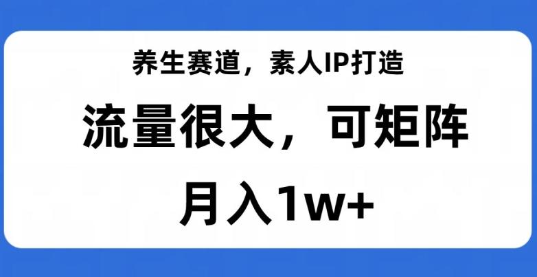 养生赛道，素人IP打造，流量很大，可矩阵，月入1w+【揭秘】-梦凌网创