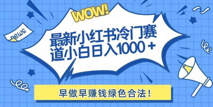 最新小红书冷门赛道日入1000+一部手机小白轻松-梦凌网创