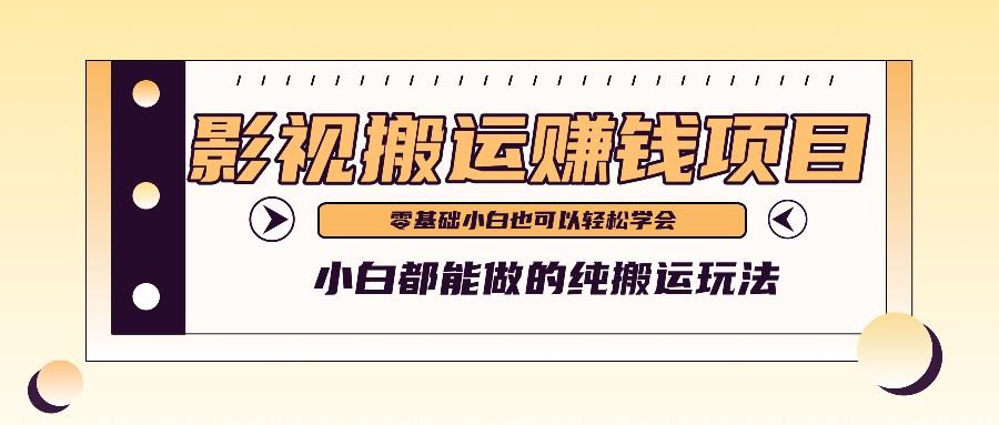 手把手教你操作影视搬运项目，小白都能做零基础也能赚钱-梦凌网创