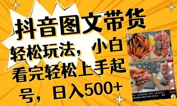 抖音图文带货已过时?那你不如仔细看看这个，小白看完轻松上手起号，日入500+不是梦【揭秘】-梦凌网创