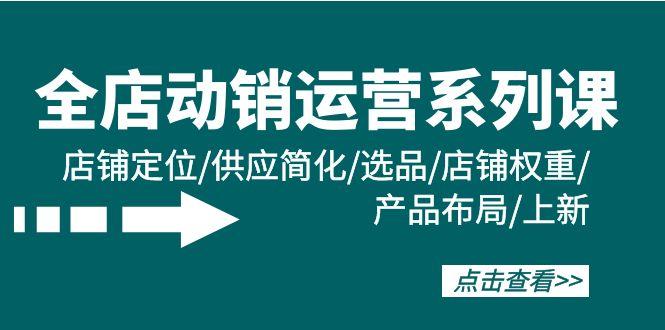 (9845期)全店·动销运营系列课：店铺定位/供应简化/选品/店铺权重/产品布局/上新-梦凌网创