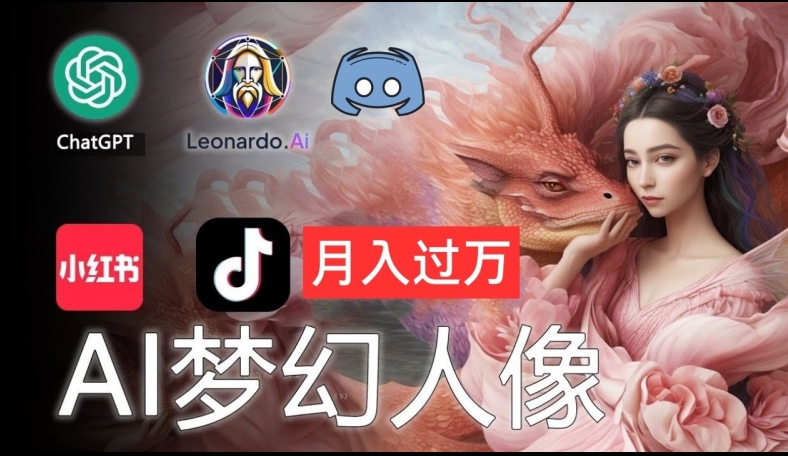 AI摄影梦幻人像：零基础也能月入过万的秘密【揭秘】-梦凌网创