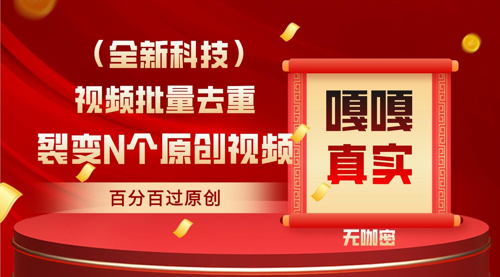 最新全自动去重技术，批量操作百分百过原创-梦凌网创