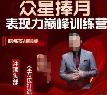众星捧月表现力巅峰训练营，全方位打造，陪练实战赋能-梦凌网创