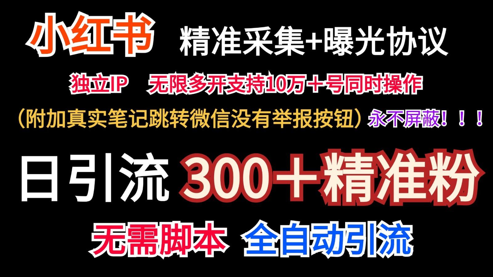 小红薯精准采集＋无限曝光＋真实笔记跳转微信，永不屏蔽(日引300＋精准粉)-梦凌网创